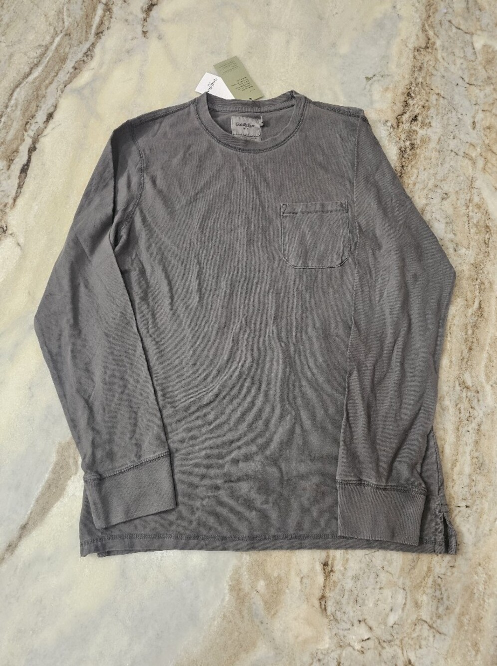Goodfellow & Co Long Sleeve Pocket T-Shirt Men's Small Gray NWT